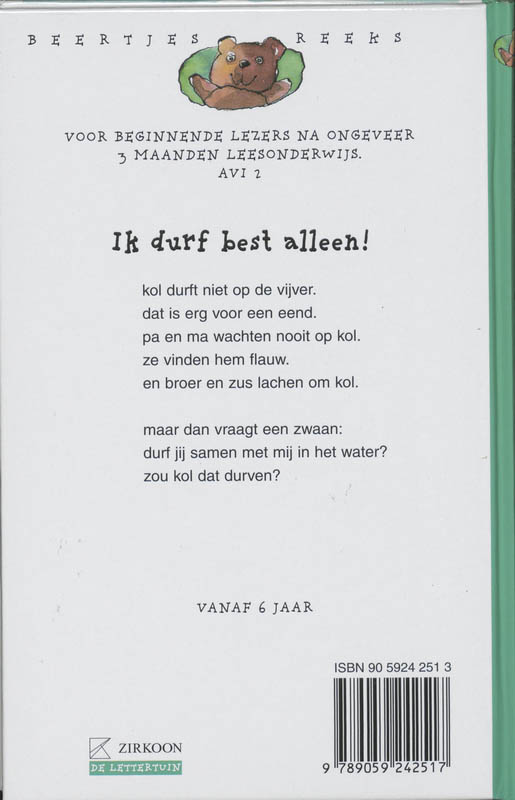 Ik Durf Best Alleen achterkant