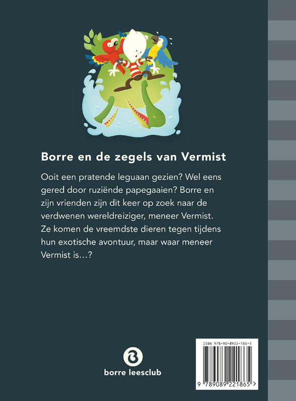 Borre en de zegels van vermist / Groep 7 januari / De Gestreepte Boekjes achterkant