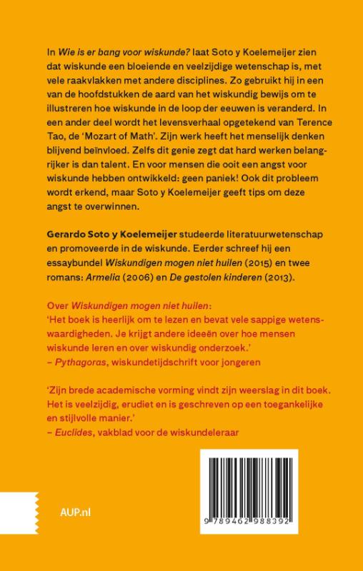 Wie is er bang voor wiskunde? achterkant