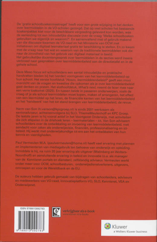 Over leren en uw leermiddelenbeleid achterkant