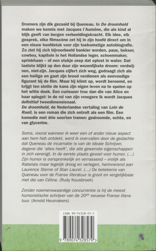 De Droomheld achterkant