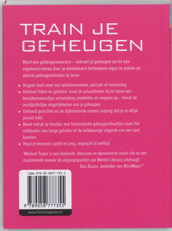 Train je geheugen achterkant