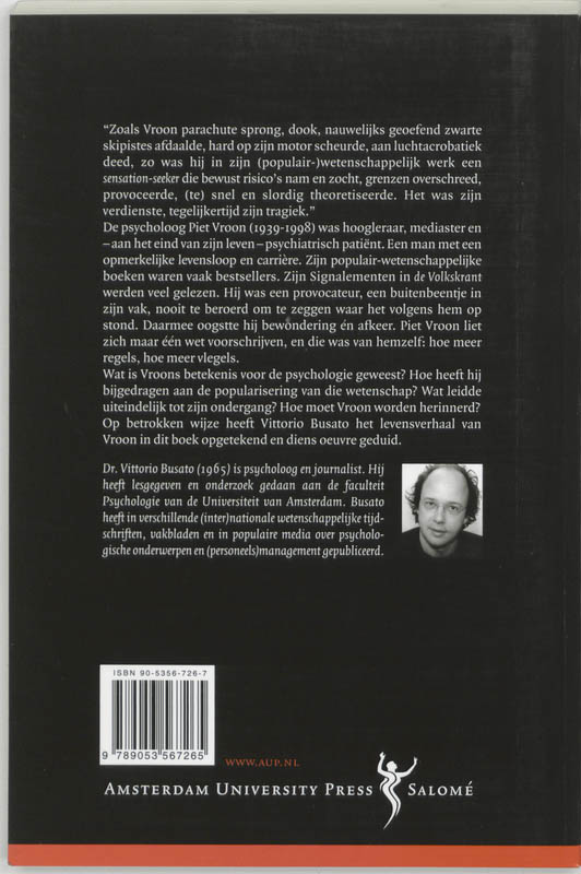 Weg Met Piet Vroon achterkant