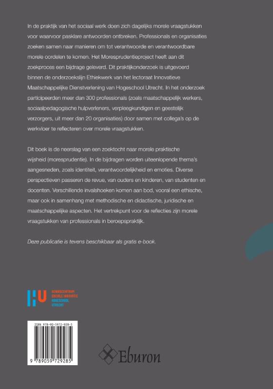 Ethiekwerk  -   Moresprudentie in de praktijk achterkant