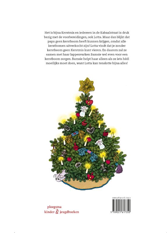 Lotta versiert een kerstboom achterkant