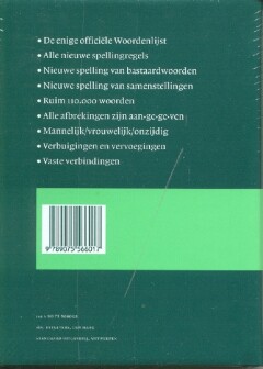 OFFICIELE WOORDENLIJST NEDERLANDSE TAAL achterkant