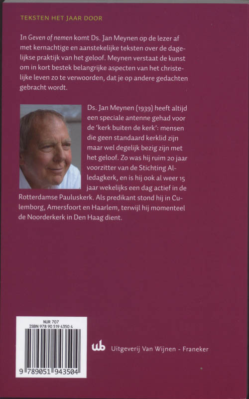 Geven Of Nemen achterkant