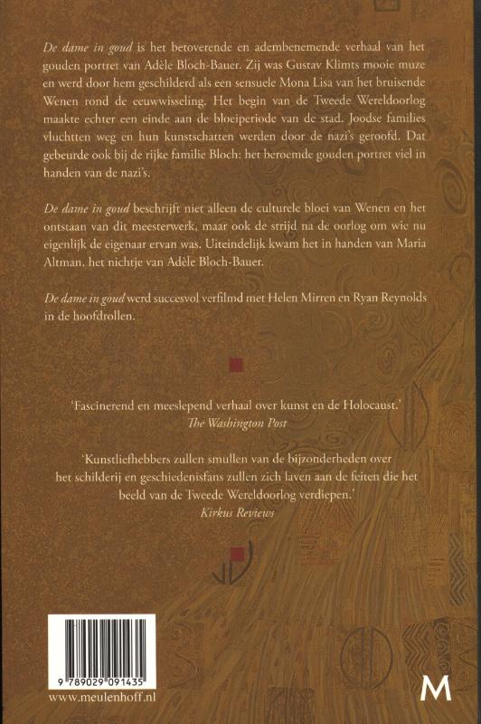 De dame in goud achterkant
