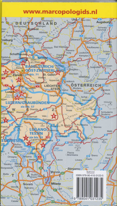 Marco Polo Reisgids Zwitserland achterkant