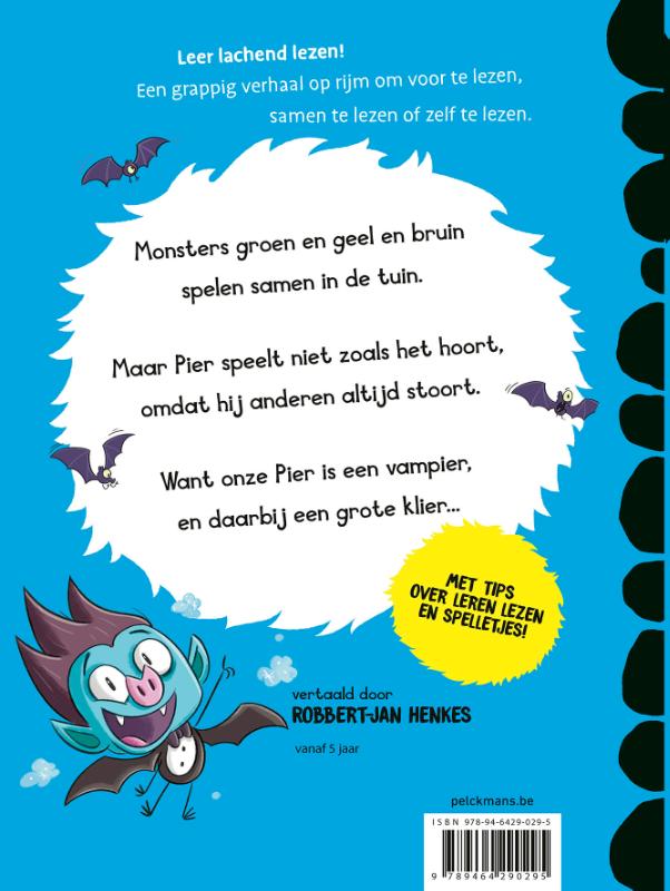 Pier de klier zegt boe! / De School voor Monsters achterkant