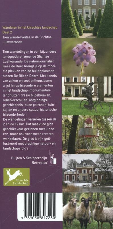 Wandelen in het Utrechtse landschap 2 10 wandelroutes in de Stichtse Lustwarande achterkant