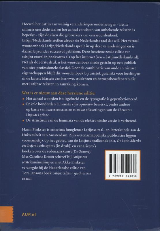 Latijn / Nederlands achterkant