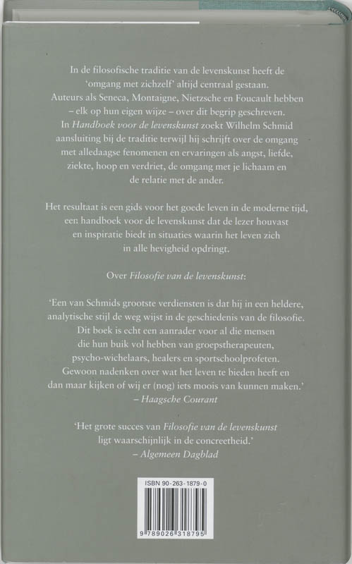 Handboek Voor De Levenskunst achterkant