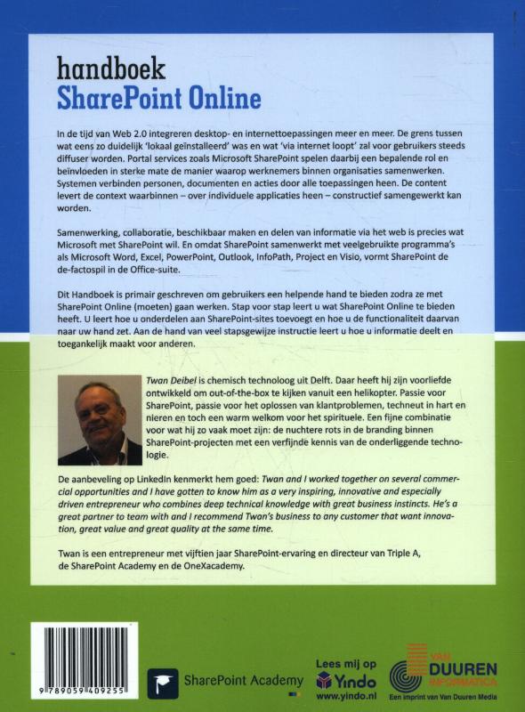 Handboek sharepoint online achterkant
