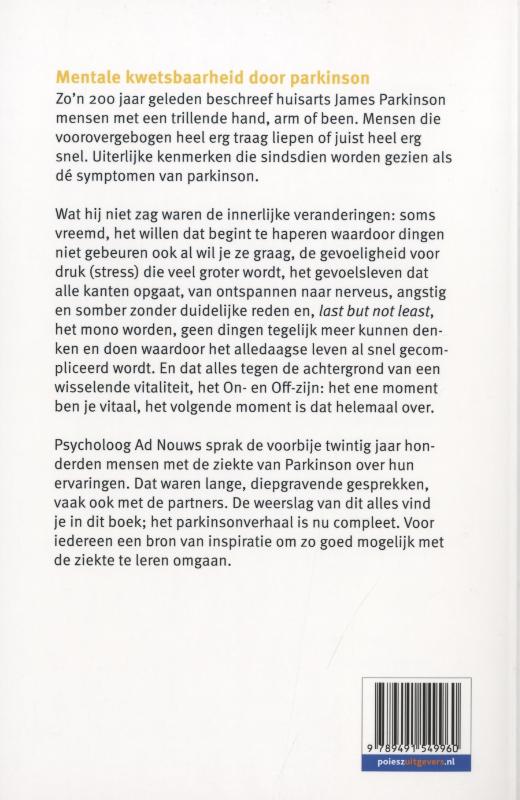Mentale kwetsbaarheid door Parkinson achterkant