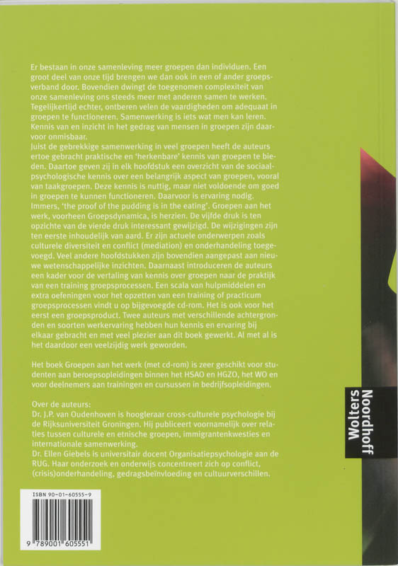 Groepen aan het werk achterkant