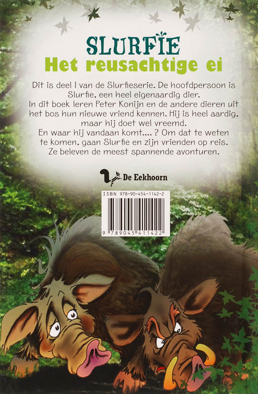 Het reusachtige ei / Slurfie / 1 achterkant
