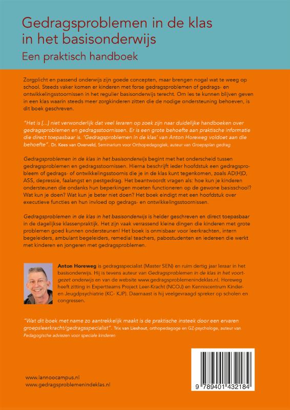 Gedragsproblemen in de klas in het basisonderwijs achterkant