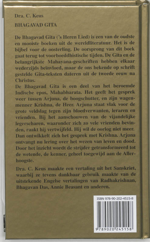 Bhagavad Gita / Orient-serie achterkant