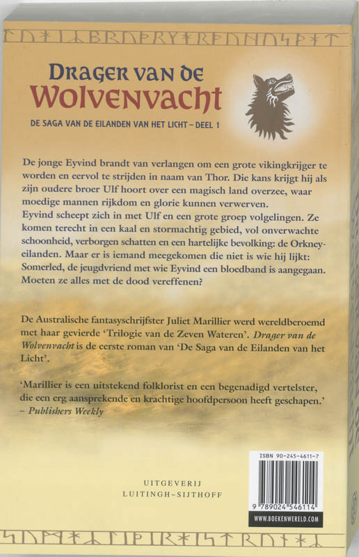 Drager van de Wolvenvacht / De Saga van de Eilanden van het Licht / 1 achterkant