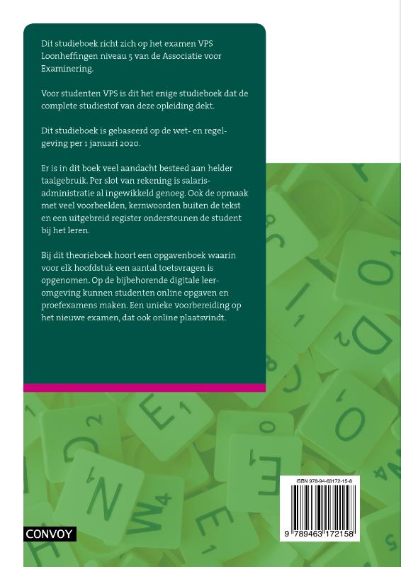 Vakopleiding Payroll Services 2020-2021 Theorieboek achterkant