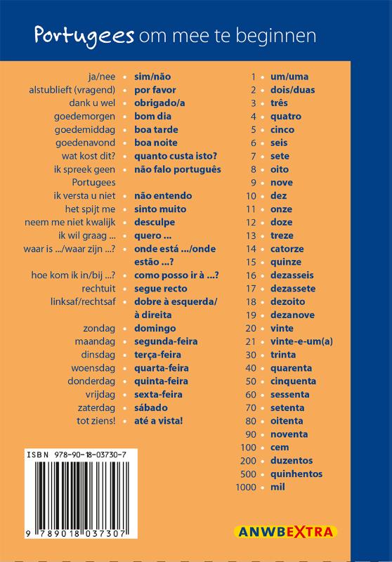 Portugees / ANWB taalgids achterkant