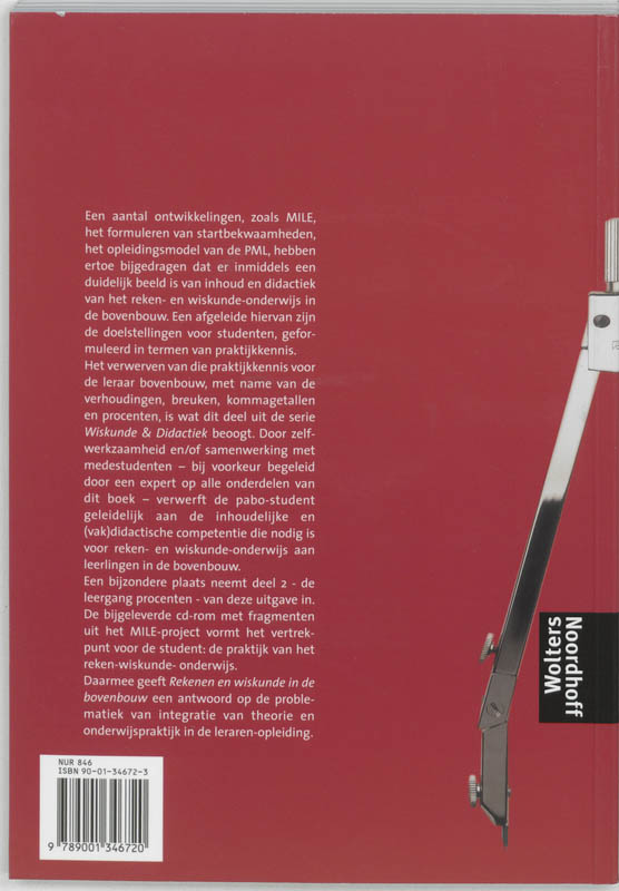 Wiskunde & Didactiek rekenen en wiskunde in de bovenbouw + CD-Rom achterkant