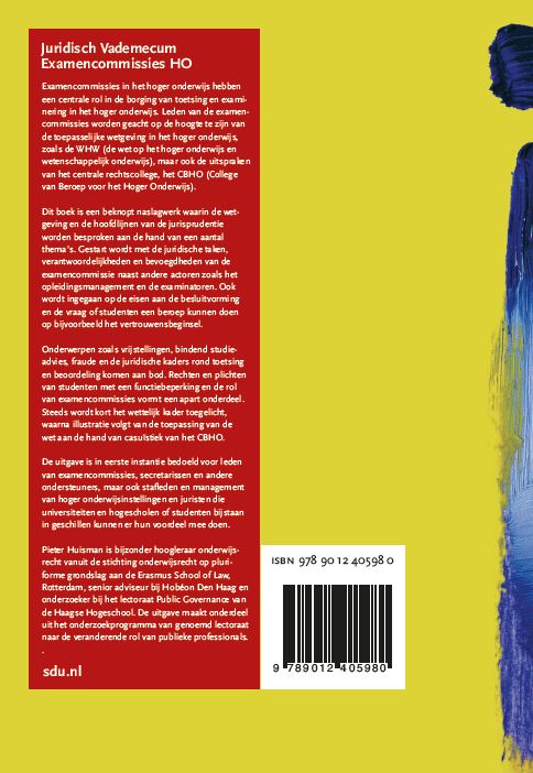 Juridisch Vademecum Examencommissie Hoger Onderwijs achterkant