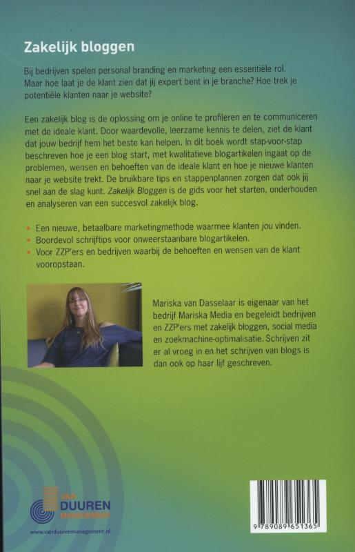 Zakelijk bloggen achterkant