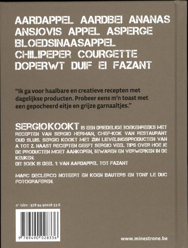 Van aardappel tot fazant / Sergio kookt / 1 achterkant