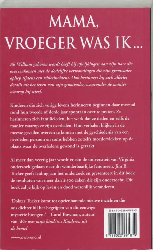 Mama, vroeger was ik ... achterkant