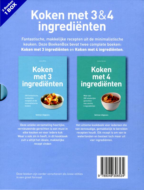 Koken met 3 & 4 ingredienten achterkant