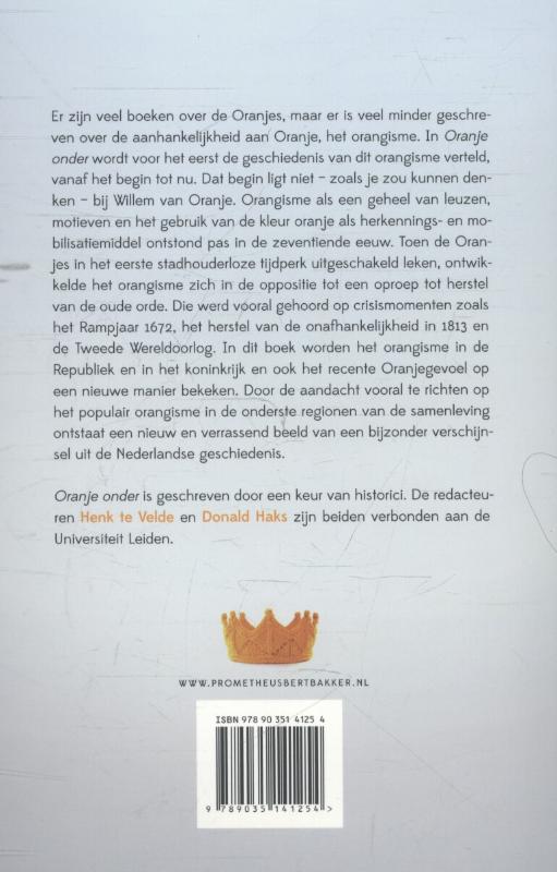 Oranje onder achterkant