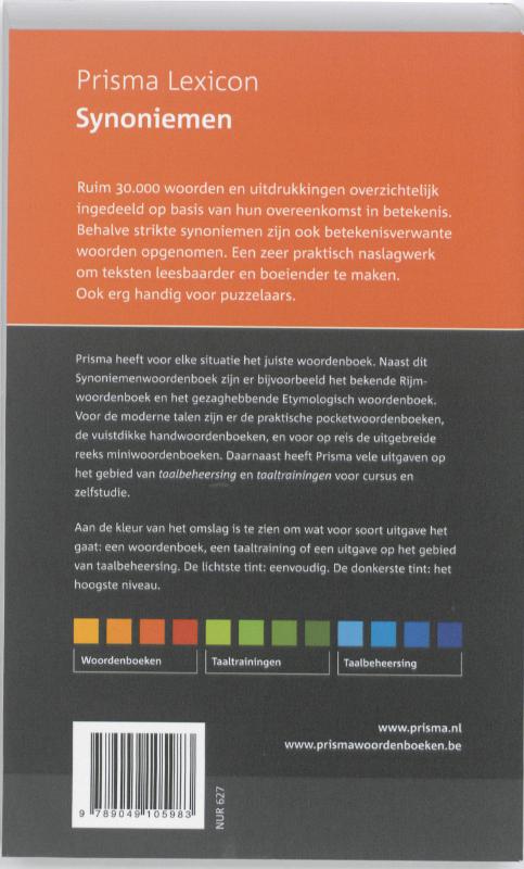 Synoniemen achterkant