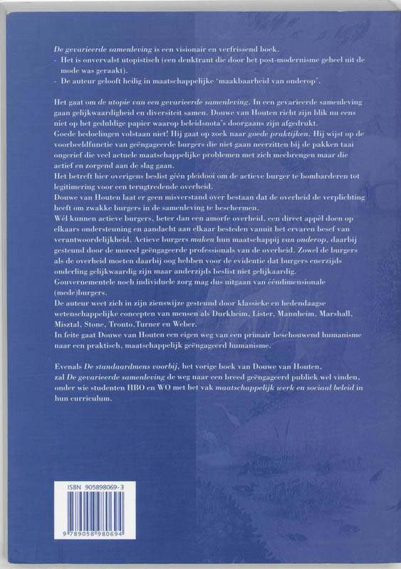 De gevarieerde samenleving achterkant