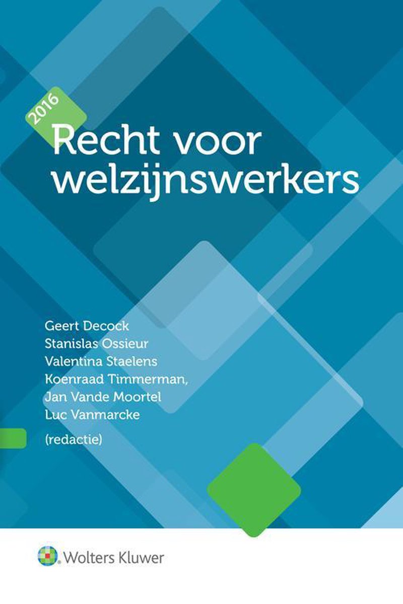 Recht voor welzijnswerkers 2016