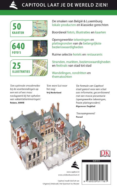 België & Luxemburg / Capitool reisgidsen achterkant