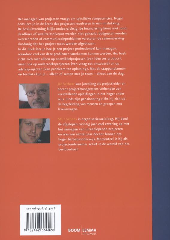 Projectmatig werken achterkant