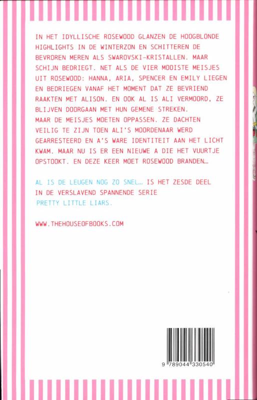 Pretty Little Liars 6 - Al Is De Leugen Nog Zo Snel achterkant