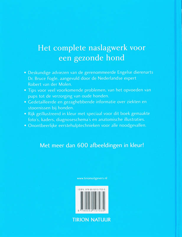 Medisch Handboek Honden achterkant