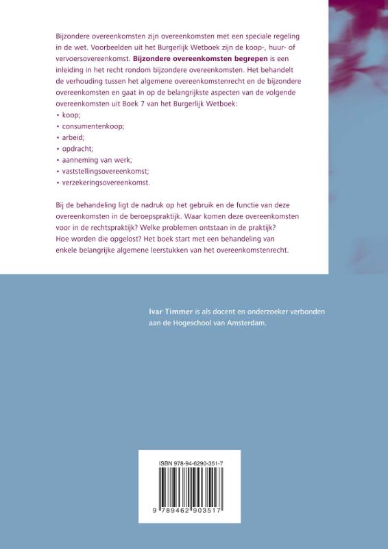 Recht begrepen  -   Bijzondere overeenkomsten begrepen achterkant