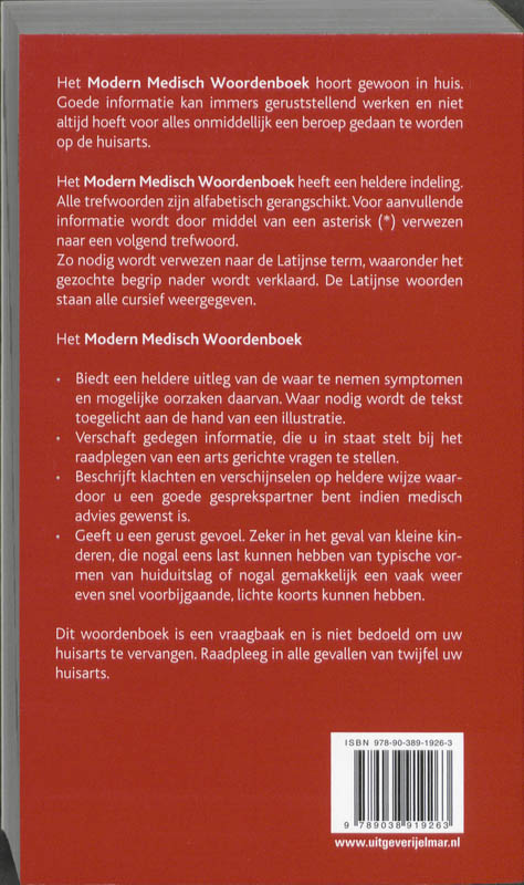 Modern medisch woordenboek achterkant