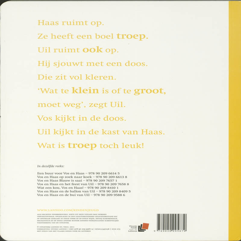 Vos en haas Troep is leuk! achterkant