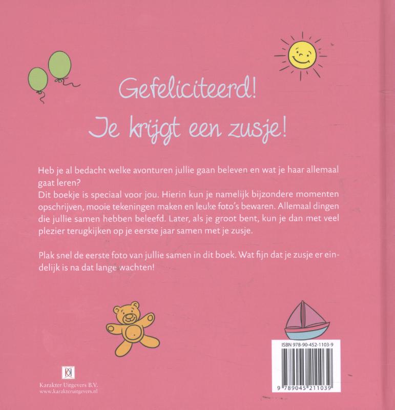 Mijn babyzusje achterkant
