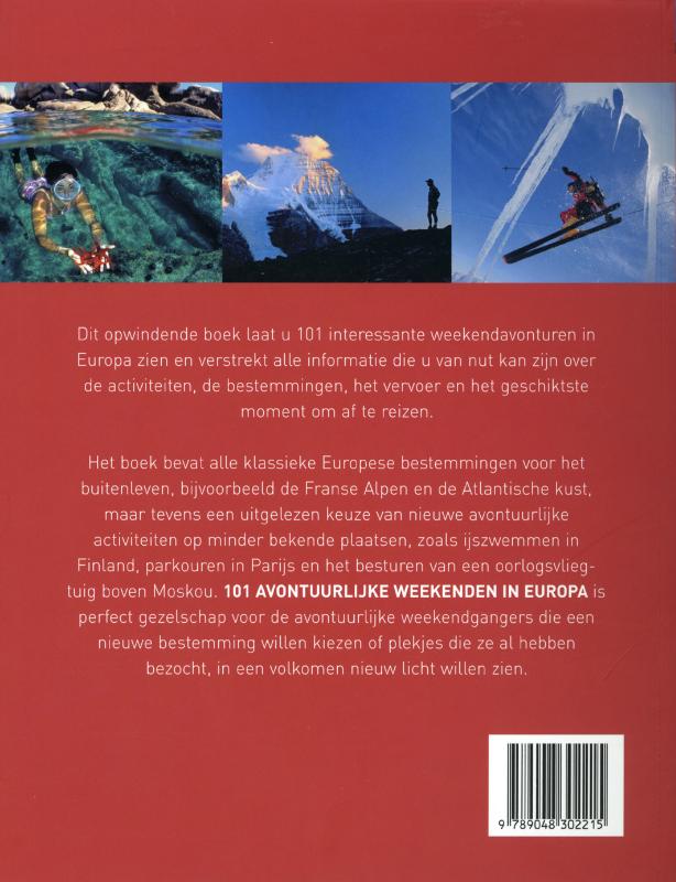 101 avontuurlijke weekenden in Europa achterkant