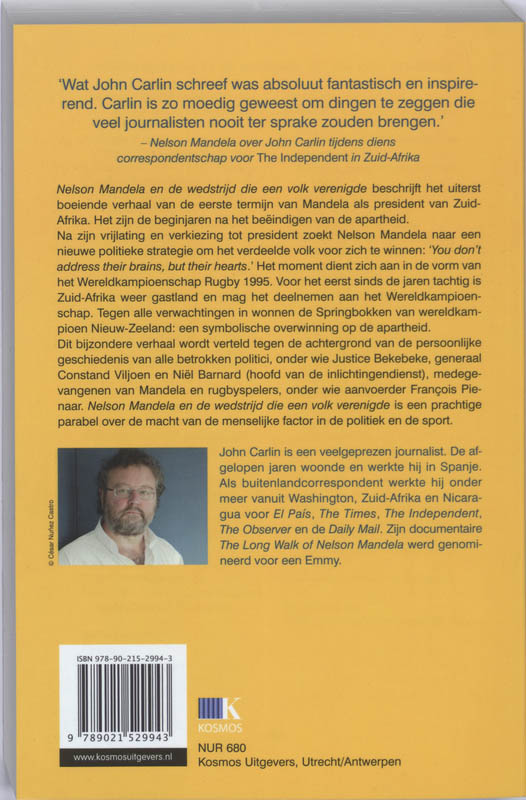 Nelson Mandela en de wedstrijd die een volk verenigde achterkant