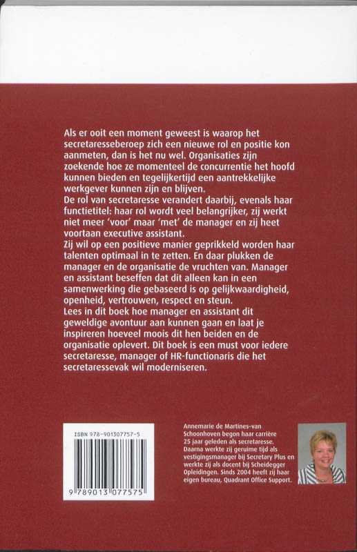 Adieu Secretaresse, Hello Assistant achterkant