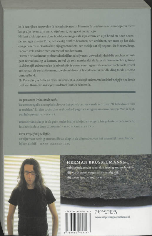 Ik ben rijk en beroemd en ik heb nekpijn / Iedereen is uniek behalve ik / 3 achterkant