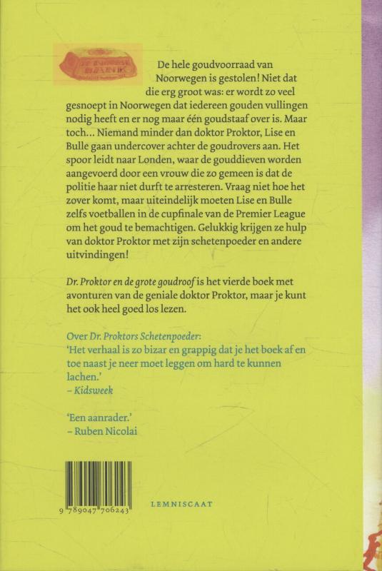 Dr. Proktor en de grote goudroof / Doktor Proktor / 4 achterkant