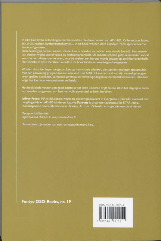 Ik denk in beelden, jij onderwijst in woorden achterkant